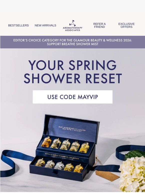 20% off sitewide just for you. Your VIP shower reset.