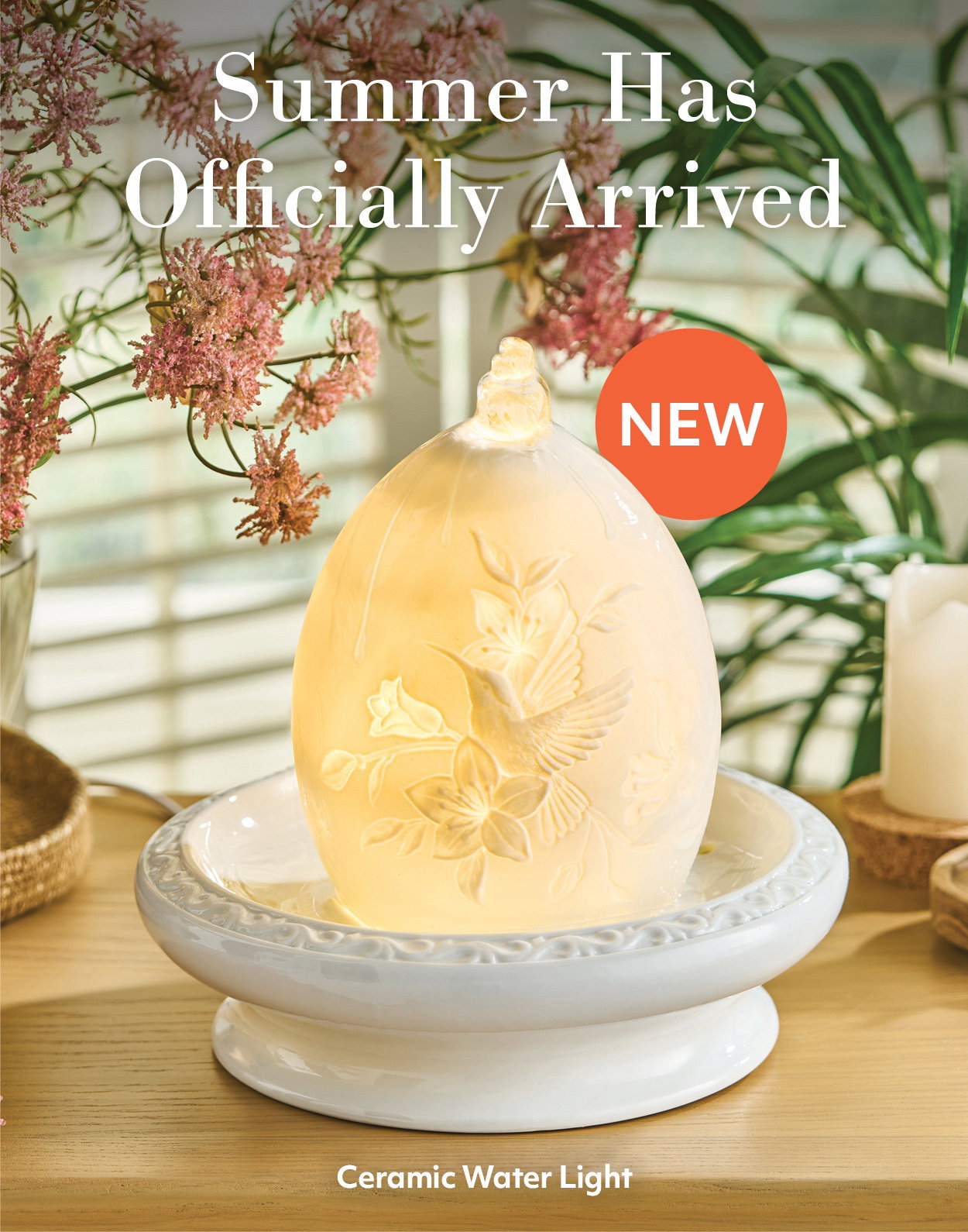 Summer Has Officially Arrived | Ceramic Water Light