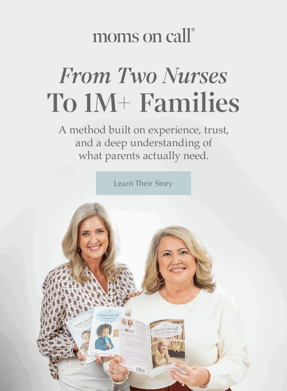 Moms on Call | From Two Nurses to 1M+ Families. A method built on experience, trust, and a deep understanding of what parents actually need.