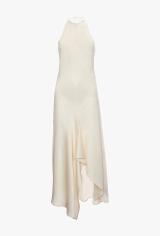 Halter Neck Midi Dress In Elderflower