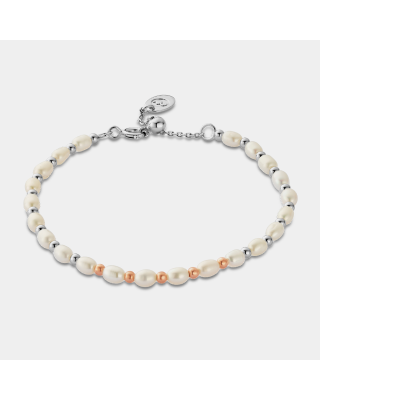 Nature's Wonder Sterling Silver Beachcomber Bracelet with Pearls