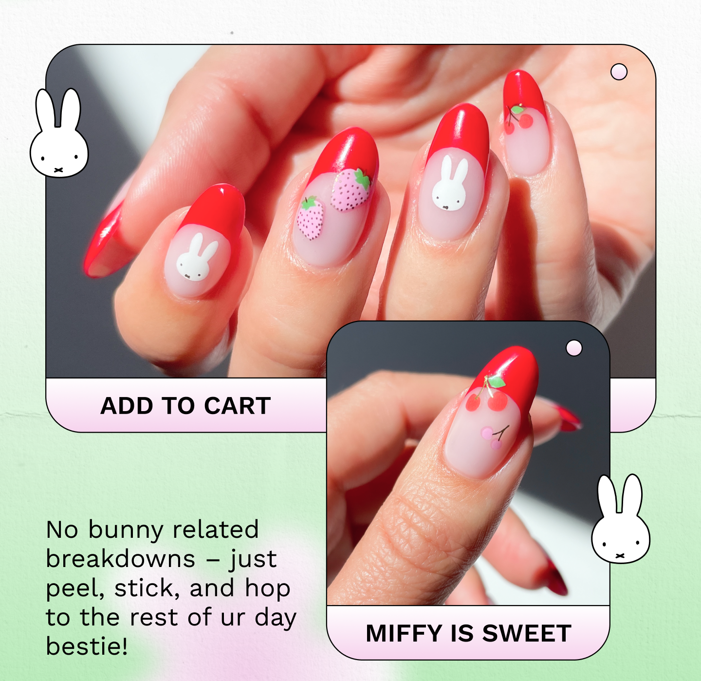 No bunny related breakdowns – just peel, stick, and hop to the rest of ur day bestie!