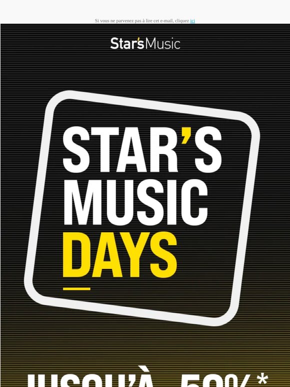 🛍️ —, profitez des Star’s Music Days !⤵