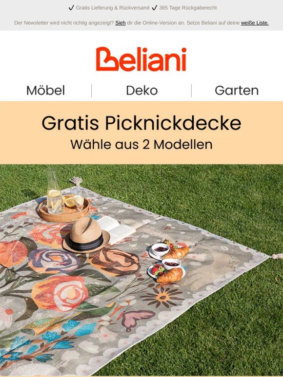 Picknick im Kopf? Deine Gratis Picknickdecke wartet auf dich! 🌞🌼🍹