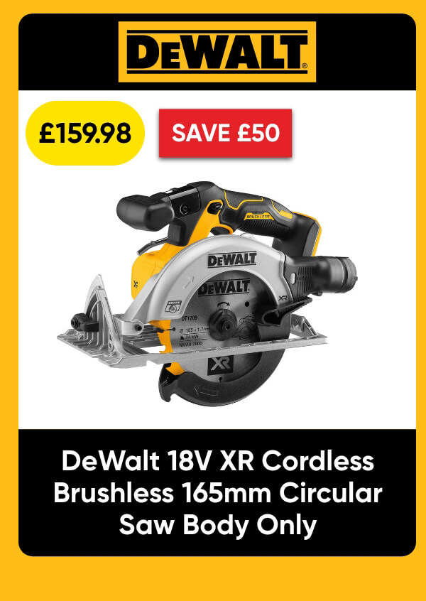 DeWalt DCS565N-XJ 18V XR Cordless Brushless 165mm Circular Saw Body Only