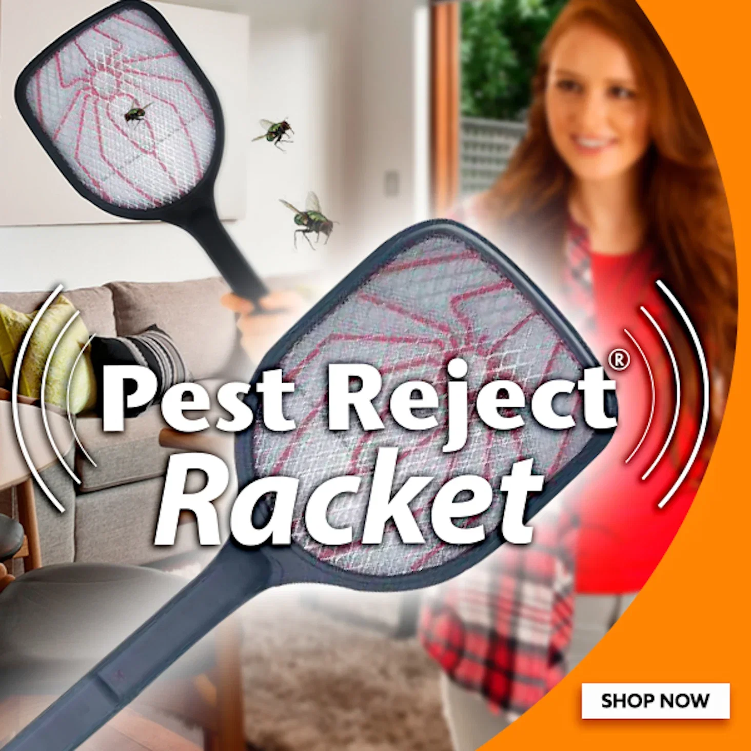 The electric anti-insect racket