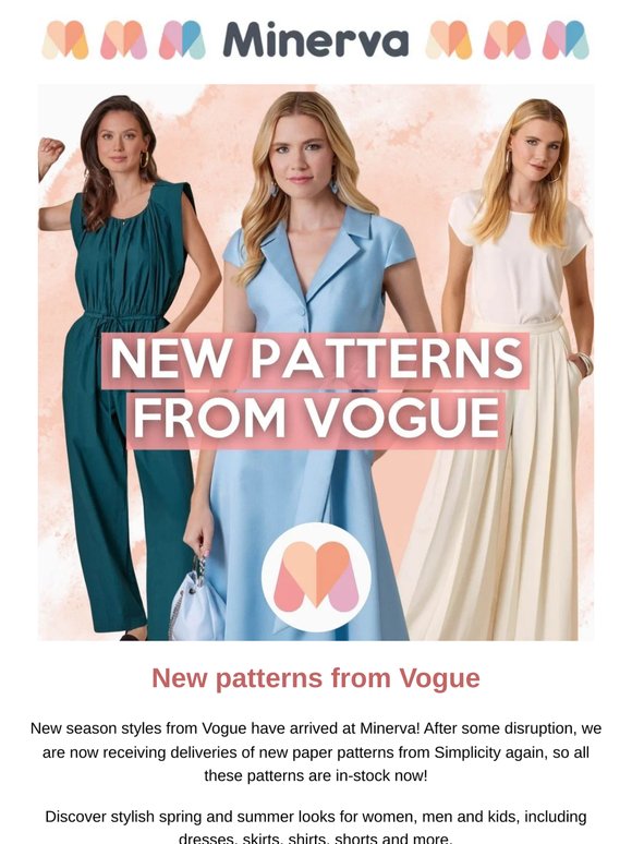 Brand new paper patterns from Vogue!