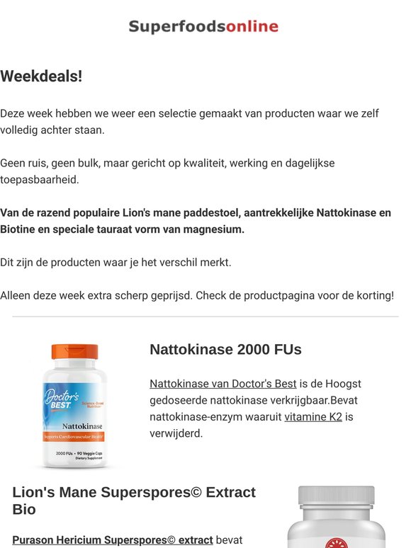 Nieuwe Weekdeals! + Hoge korting op Solgar