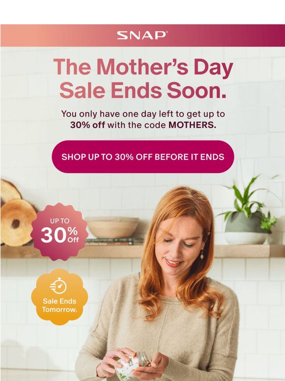 Up to 30% off ends soon!