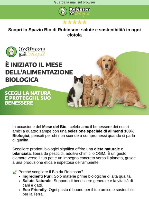 🌿 Mese del Bio: solo il meglio della natura per il tuo Pet!