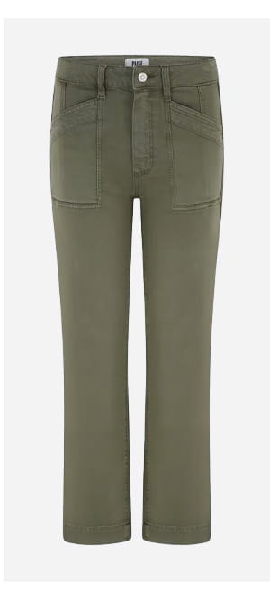 Quincy Ankle Straight Trouser In Vintage Ivy Green