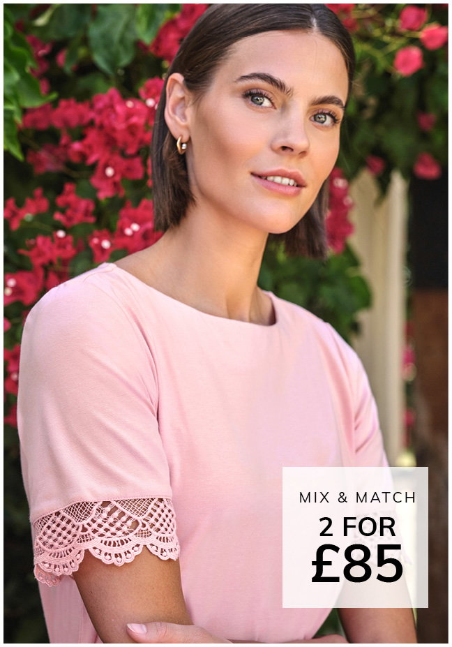 Lace Trim Sleeve Tee