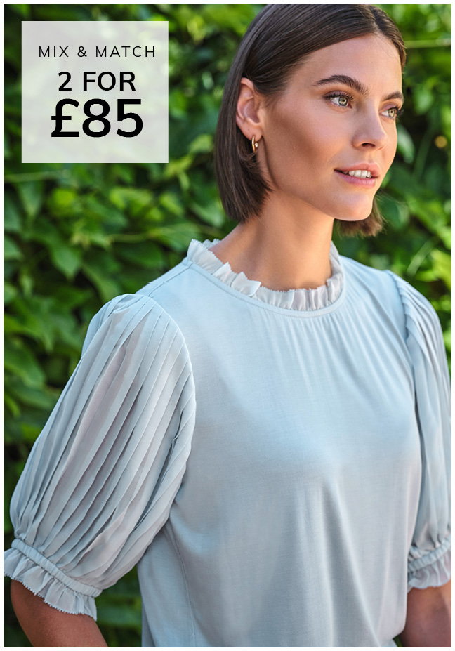 Pleat Sleeve Top