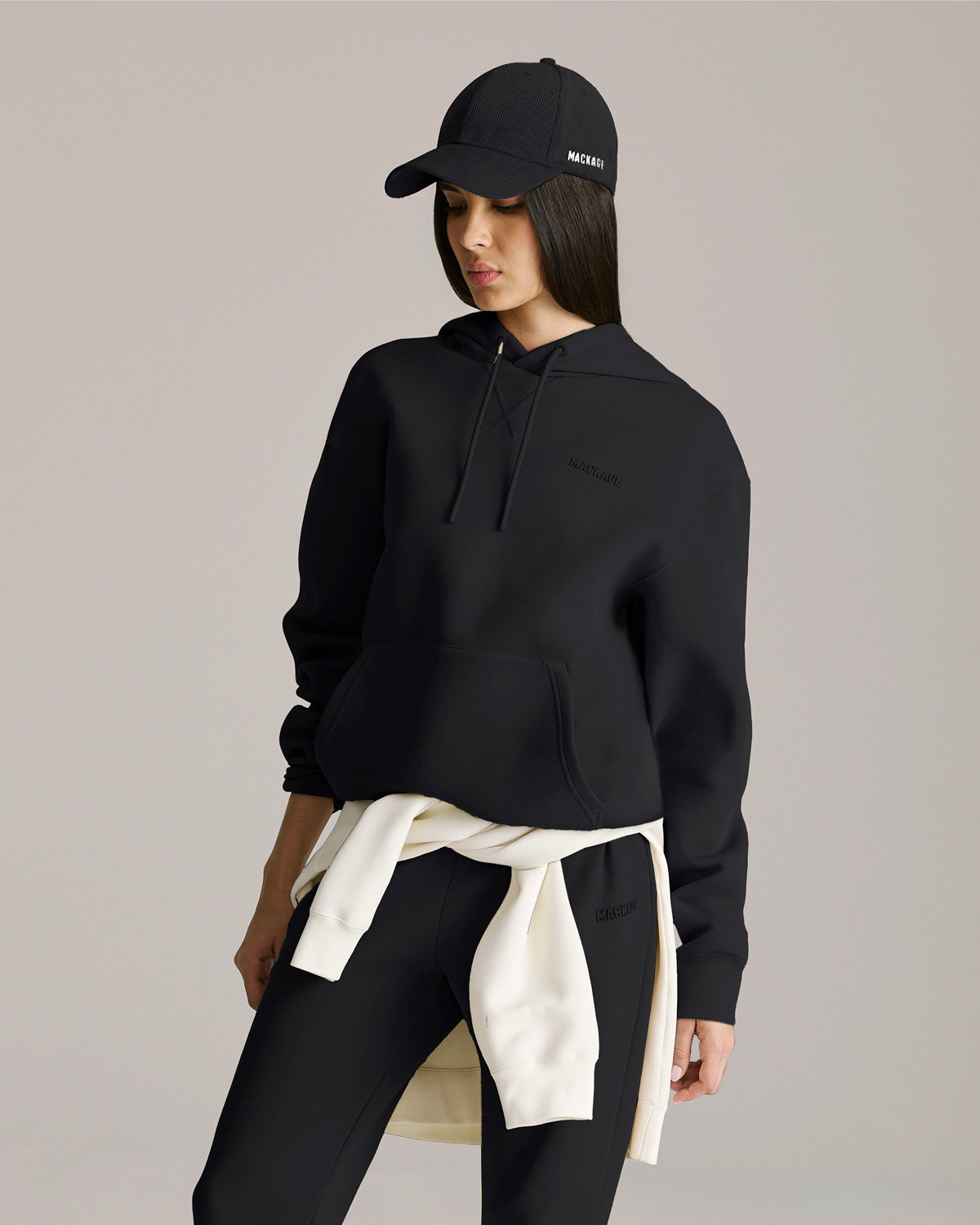 ZOSIA Double-Face Jersey Logo Hoodie for Women