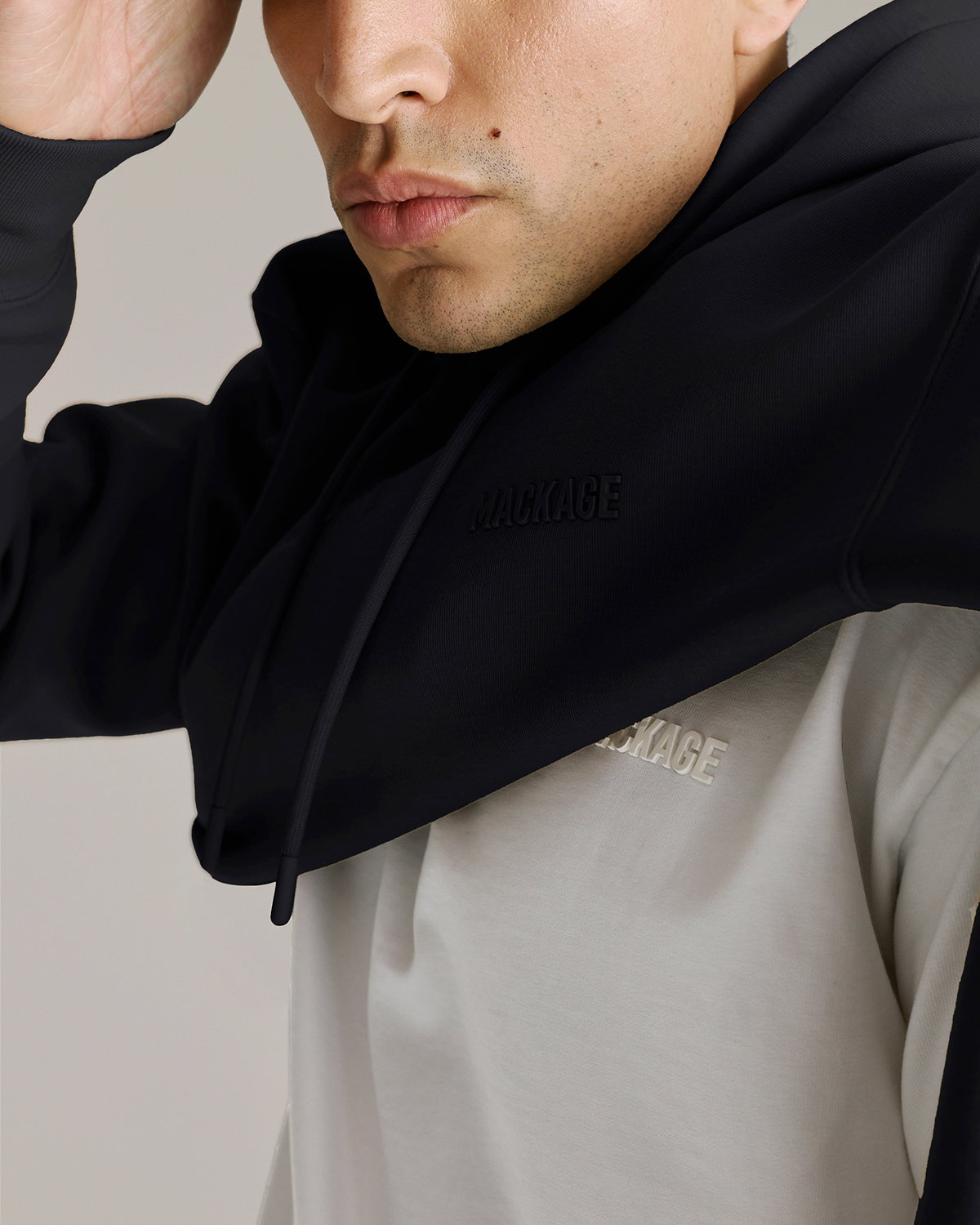 KOLTON Double-Face Jersey Logo Hoodie for men