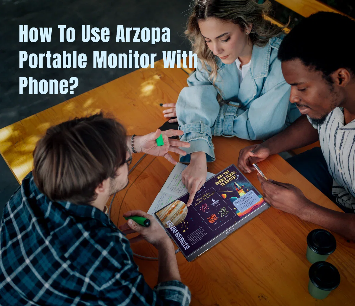 How To Use Arzopa Portable Monitor With Phone?