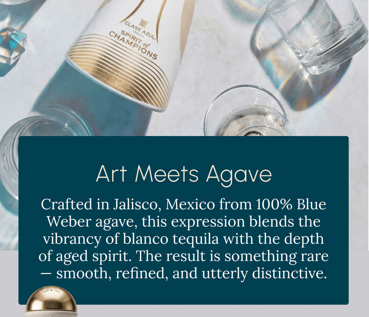 Art Meets Agave Crafted in Jalisco, Mexico from 100% Blue Weber agave, this expression blends the vibrancy of blanco tequila with the depth of aged spirit. The result is something rare — smooth, refined, and utterly distinctive.