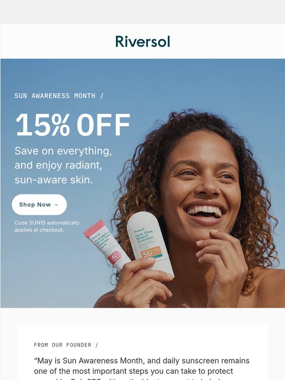 ☀️ 15% off everything