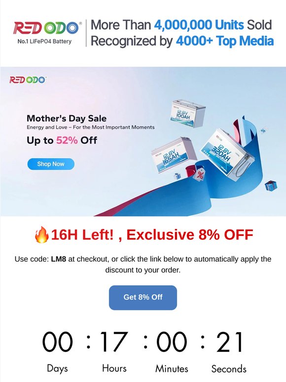 🔥16H Left! Up to 55% Off Mother's Day Sale Ends Soon, Don‘t Miss It!!
