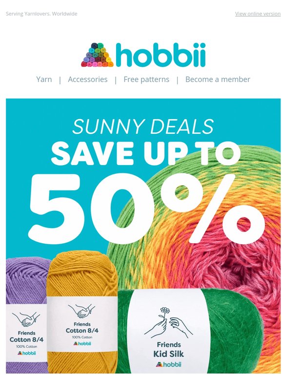 Sunny Deals are here with up to 50% off! ☀️