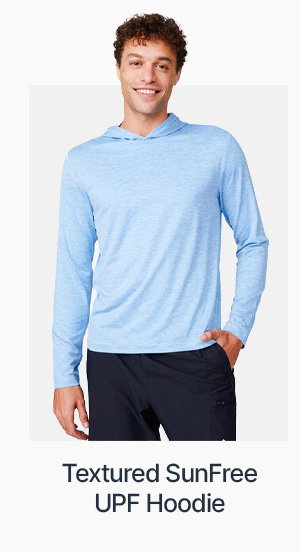 men's textured sunfree upf hoodie