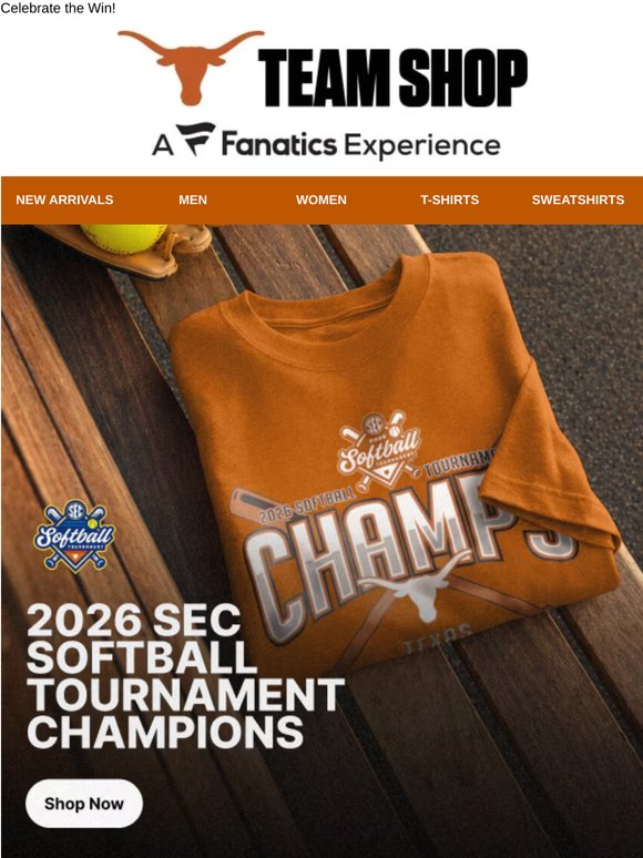 2026 SEC Softball Tournament Champions!