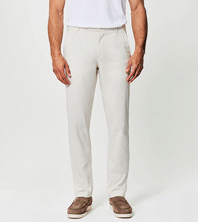 Regular Fit Linen Blend Draw Tie Trousers Image