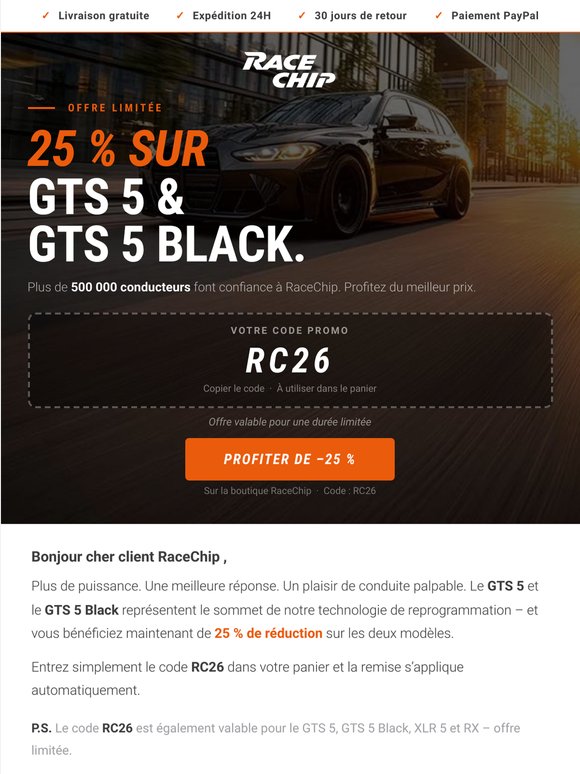 🎯 Ton code RC26 : plus de puissance, moins cher