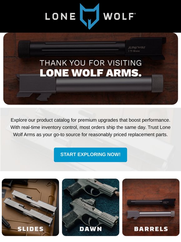 Thank You for Visiting Lone Wolf Arms.