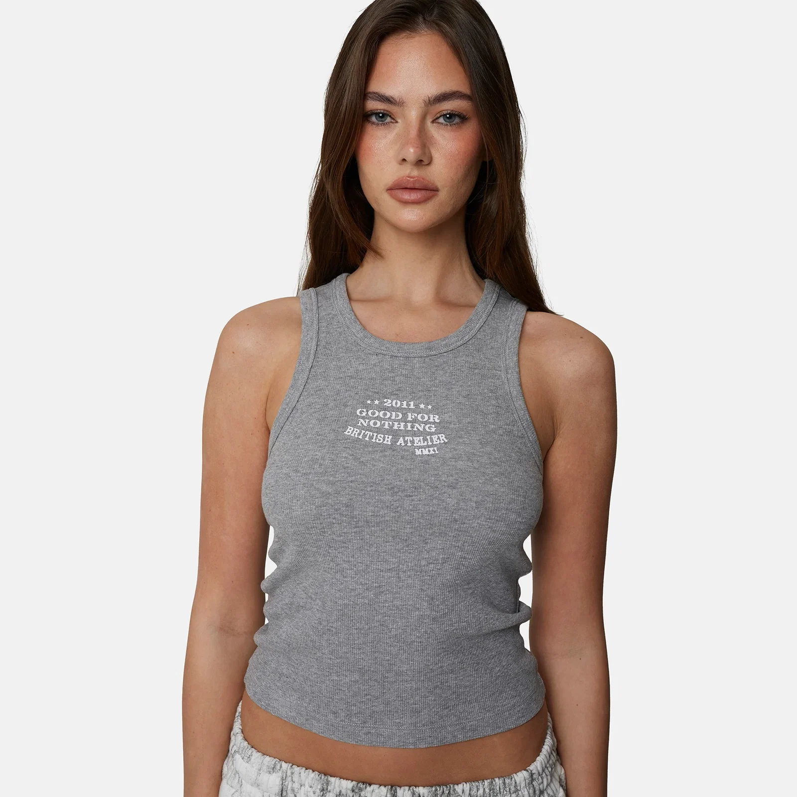 Image of Icarus Grey Marl Vest Top