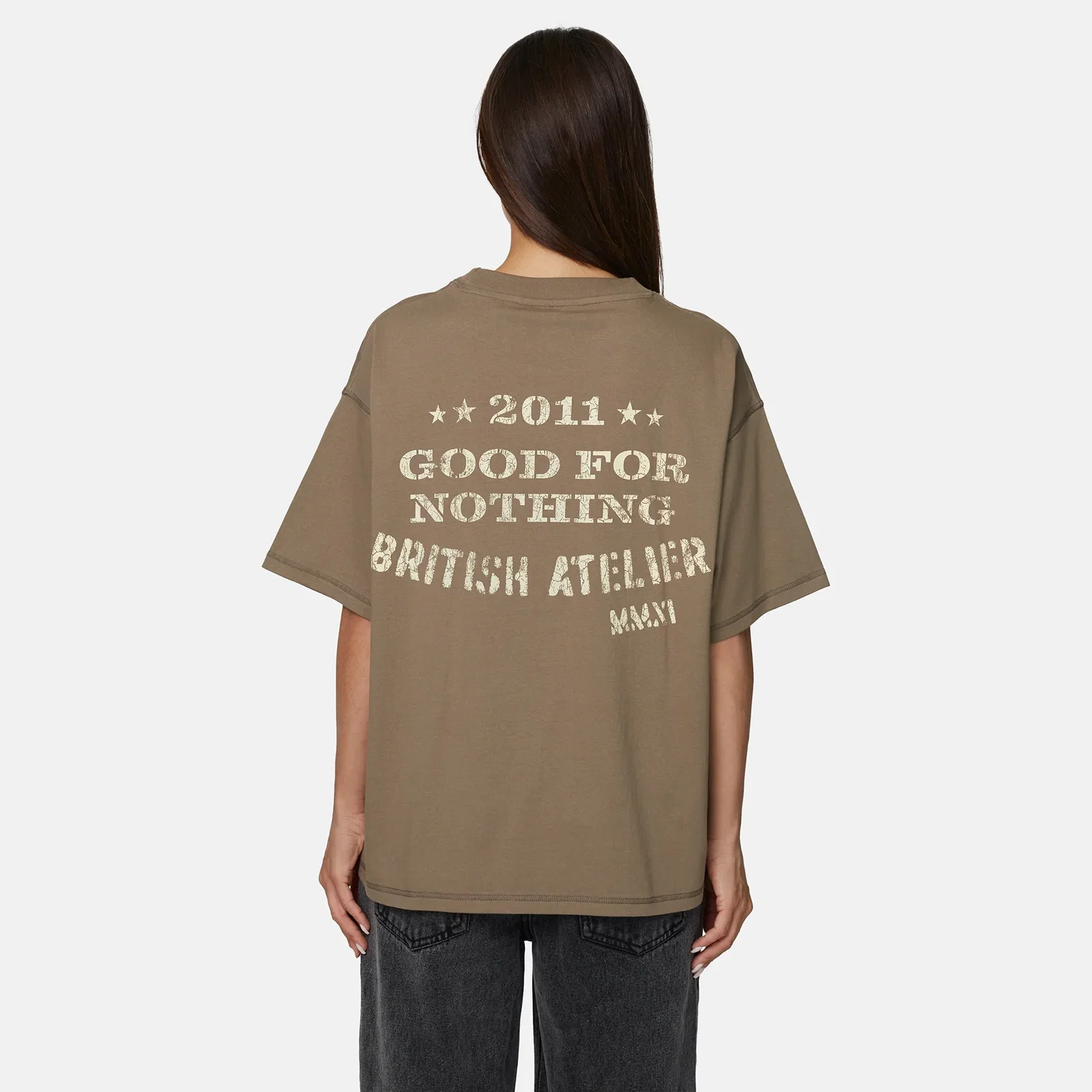 Image of Icarus Oversized Washed Taupe T-shirt