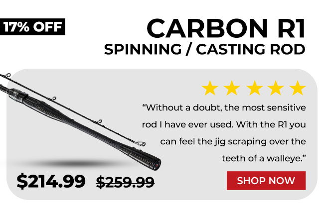 Carbon R1 The Lightest Carbon One Piece Spinning Rod Casting Rod