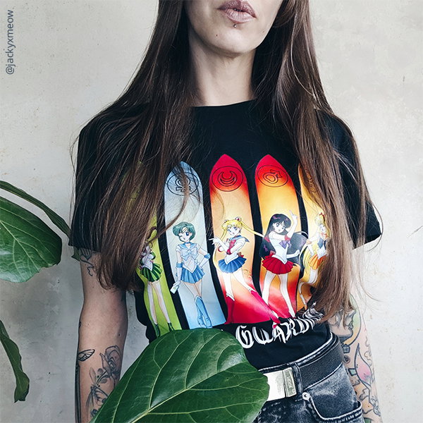 Sailor Moon - Sailor Guardians Inner Senshi T-Shirt schwarz