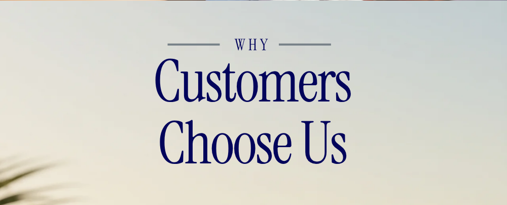 why customers choose us