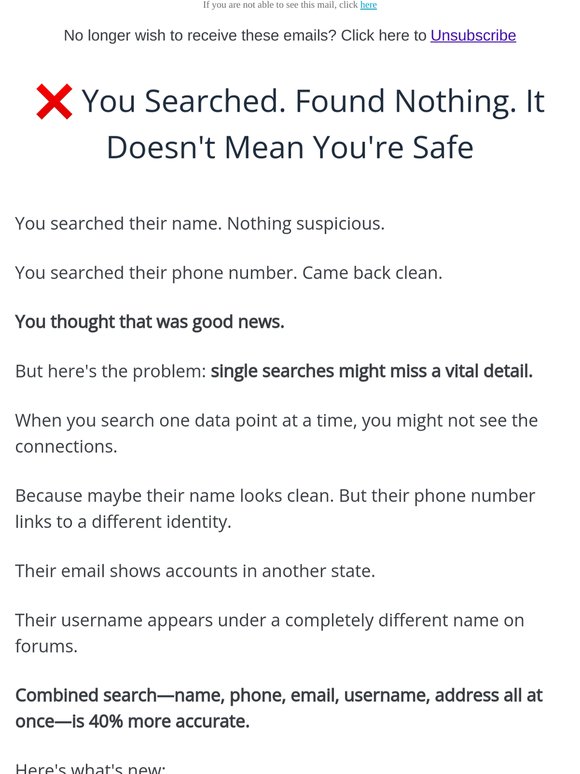 You stopped searching too soon.
