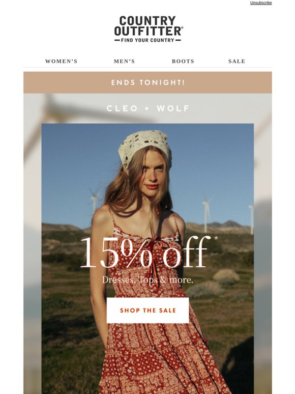 Cleo + Wolf Sale Ends Today