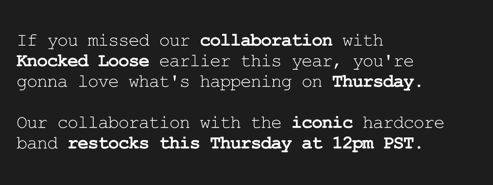 thursday restock
