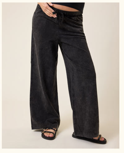 Wide Leg Maternity & Postpartum Drawstring Pant