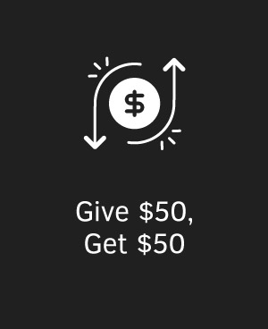 GIVE $50, GET $75
