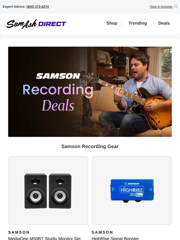 Explore Samson recording and microphone deals