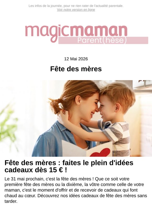 Fête des mères : faites le plein d'idées cadeaux dès 15 € !