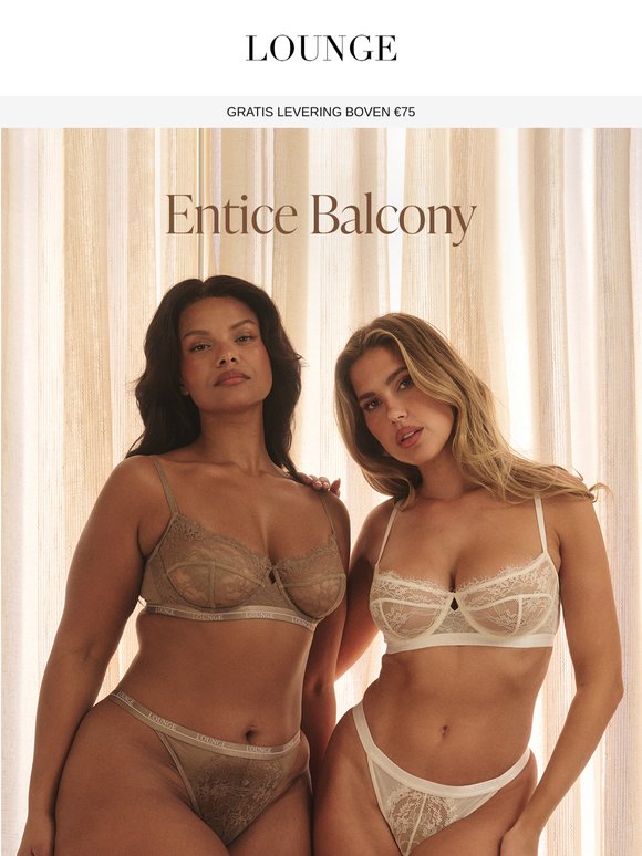 Net binnen: Entice Balcony in de kleuren Crème en Mokka