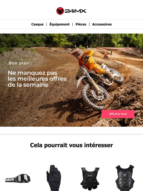 Meilleures offres sur les pièces et l'équipement cross