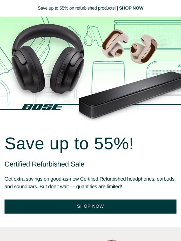 Save up to 55% during the Certified Refurbished Sale!