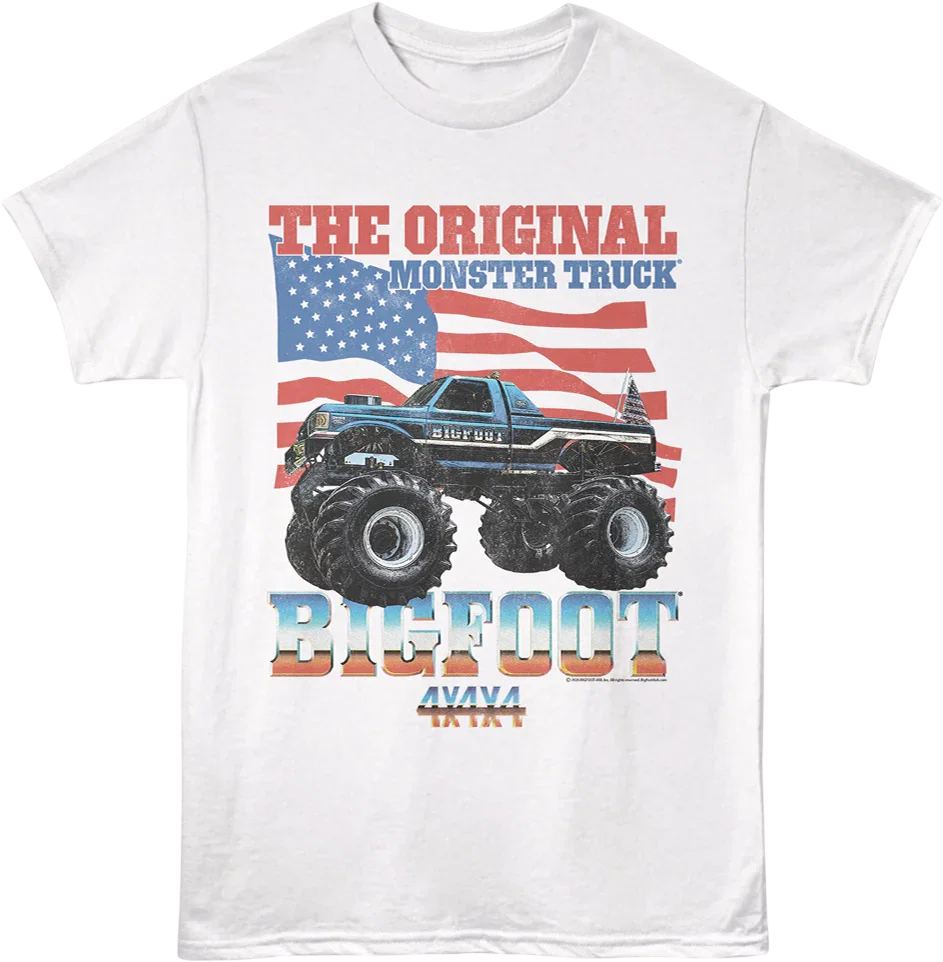 Monster Truck Flag Bigfoot T-Shirt
