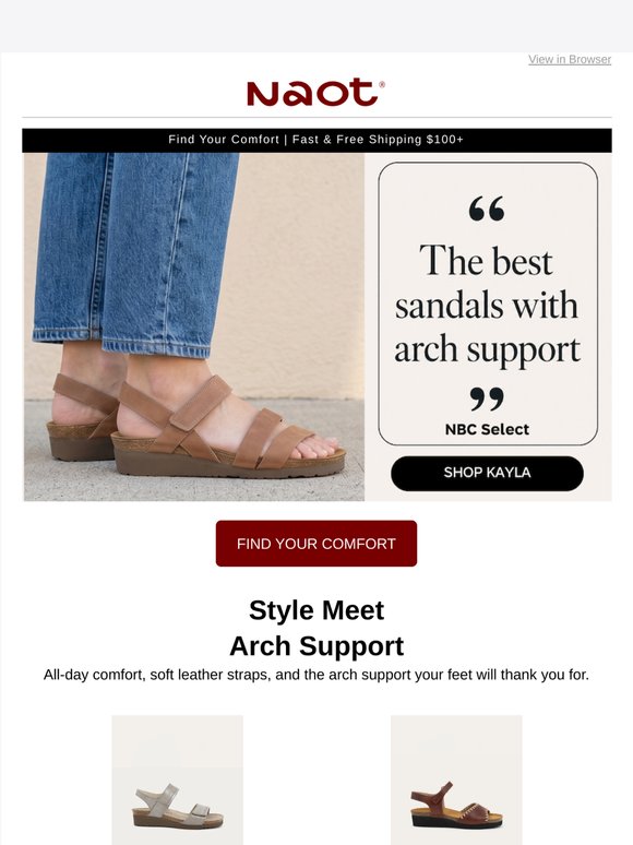 "The Best Sandals With Arch Support"