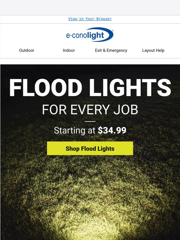 💡 Flood lights for every job + ready to install