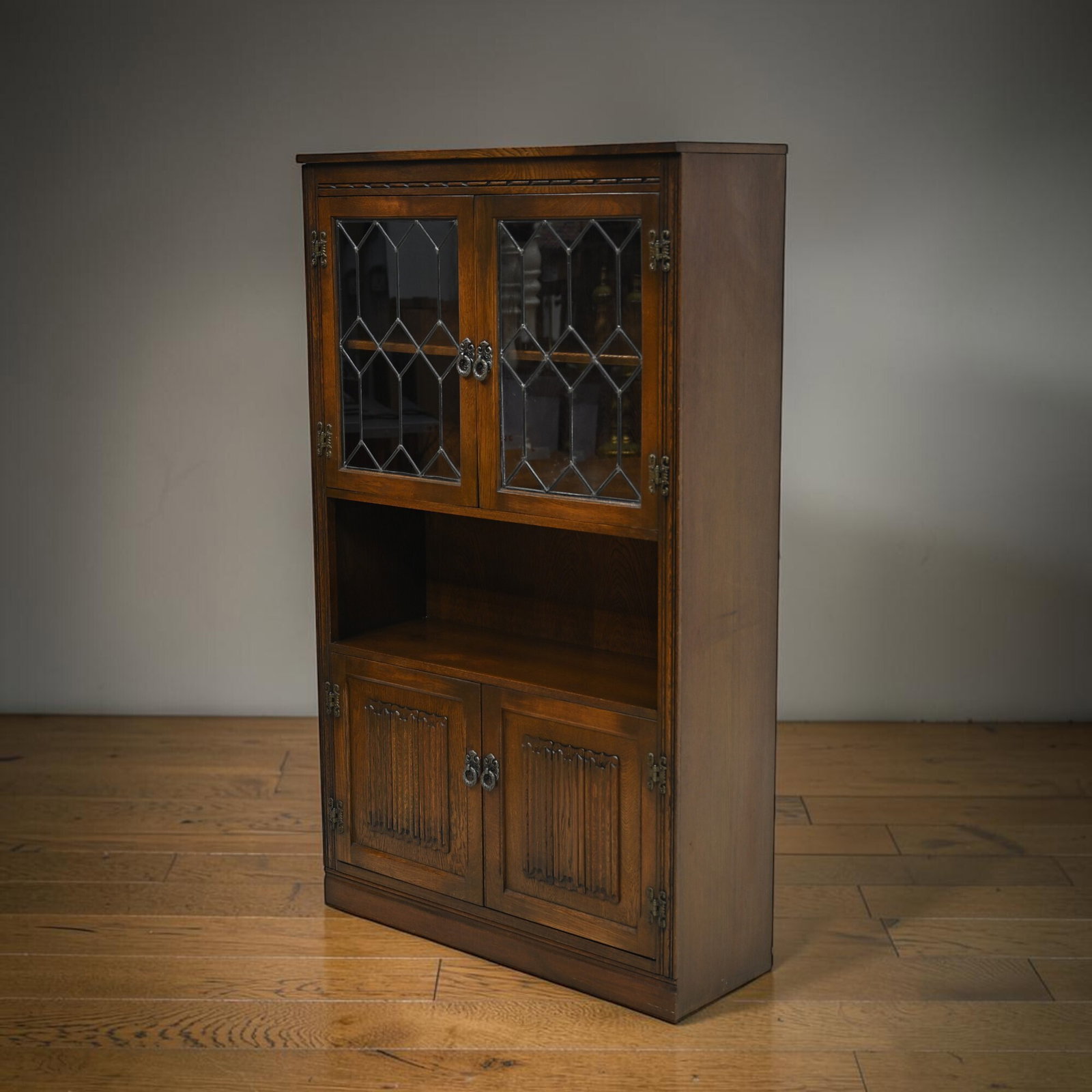 Old Charm Bookcase Light Oak Finish Free Uk Delivery*