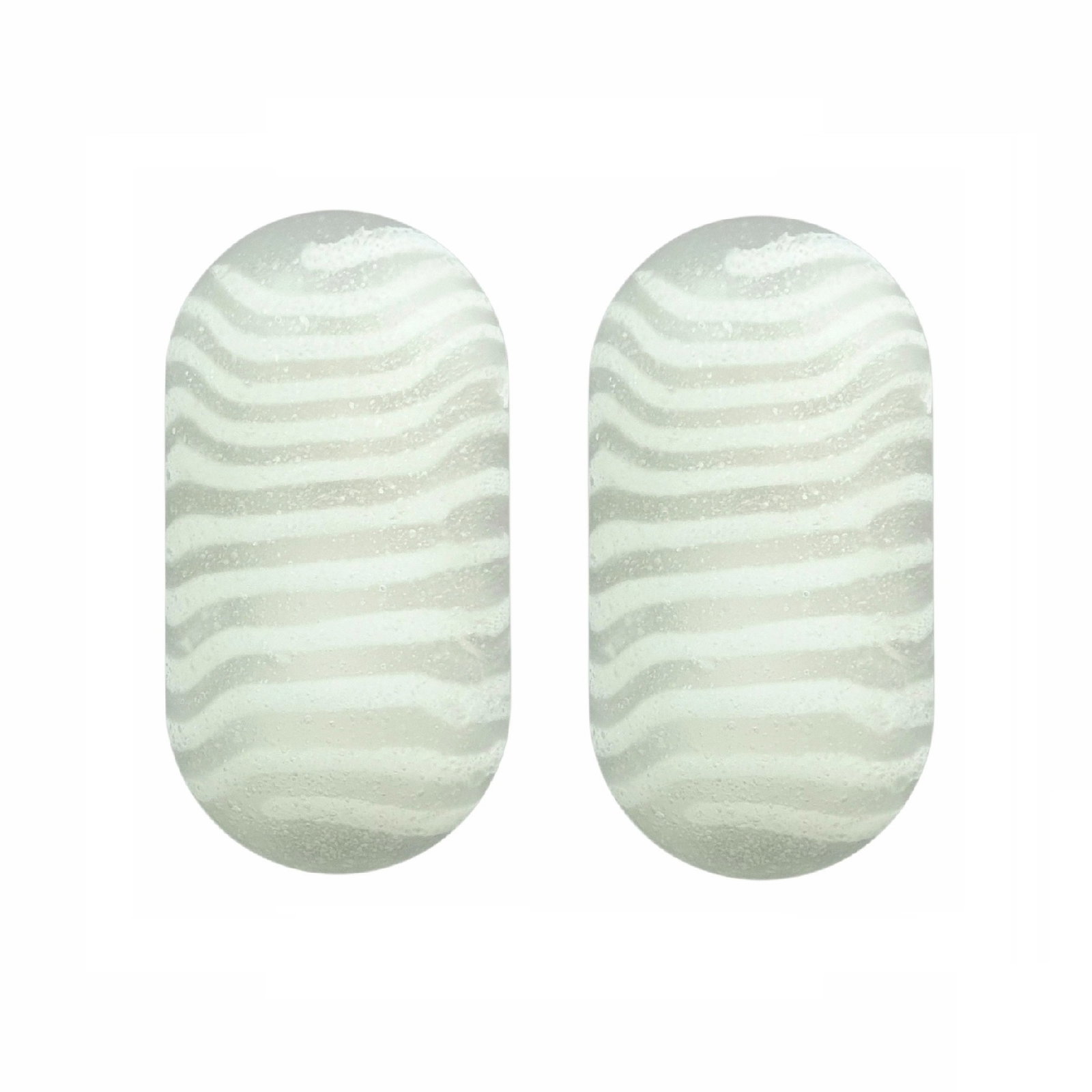 Pair Of 'Zebra' Striped Glass Wall Lamps From Peill & Putzler, Germany, 1970s