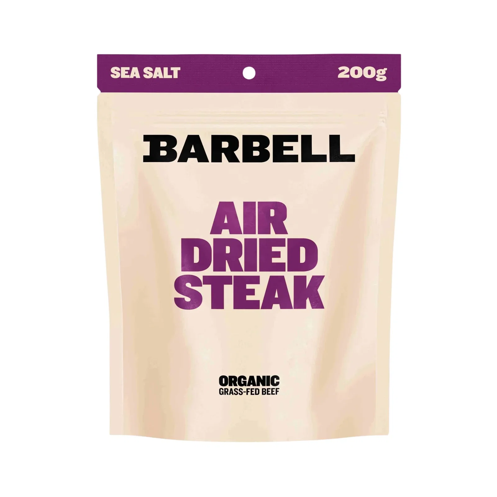 Image of Barbell Organic Biltong Air Dried Steak Sea Salt 200g